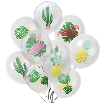 50pcs Havaj tému party balón 12 palcový 2,8 g Flamingo Ananás Kaktus Korytnačka Leaf Melón Citrón rodovej odhaliť balón