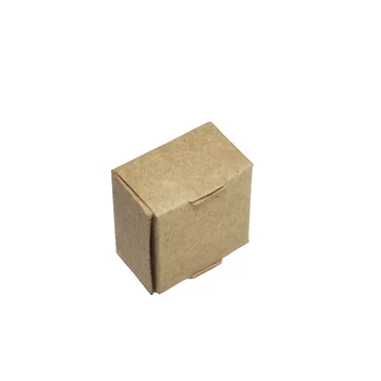 50Pcs Mini Kraft Papier Box Strany Darček Náušnice Krúžok Dekorácie, Malý Balík Lepenky, Krabice Maloobchod Skladacia Hnedej Kartónovej Krabici