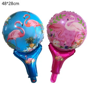 50Pcs Ruke palicu balóny Flamingo fóliové balóniky deti klasické hračky, Nafukovacie hélium balón narodeniny, svadobné party dodávky