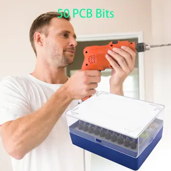50PCS/SET Professional Viacero Veľkostí PCB Tlač Doska Karbidu Micro Vrtákov 50Pc/Set 0.5-0.9 mm CNC Dril Bit