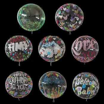 50pcs Transparentné Gule Jasné Balón Hélium Nafukovacie Bobo Balóny Svadby, Narodeniny Dieťa Sprcha Dekorácie Bublina dodávky