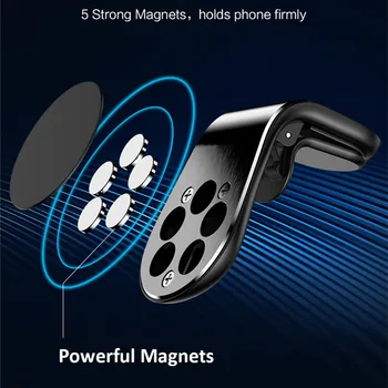 50pcs Tvare L, Air Vent Smartphony Stenu Stojan Magnet Mobil Magnetický Držiak Sacej držiak do Auta Držiak na Mobilný Telefón