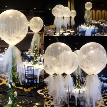 50pcs/veľa Kvalitných 36 palcový Transparentný Latex Hélium Balóniky, Narodeniny, Svadobné Party Dekorácie Wholesales Vzduchu Globos