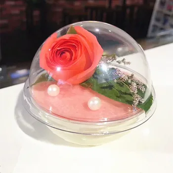 50pcs Zahustiť plastové PET priehľadné duté crystal ball tvar mousse koláč, zmrzlina, zákusok pohár s vekom pečenie dekorácie