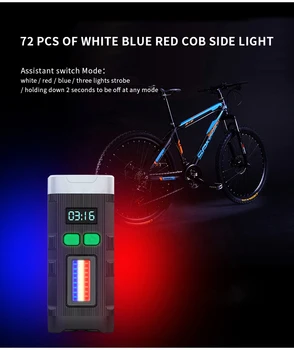 5200mAh Svetlo na Bicykel 2 X L2 KLASU Baterka Pre cyklistov Ľahký USB Nabíjateľné Batérie Cyklistické Svetlo So Silným Magnetom LCD Displej