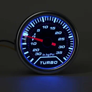 52mm Universal Turbo Boost Rozchodu V.hg/PSI, Modré LED Podsvietenie Auta Meradlo Pre Honda/VW/Toyota