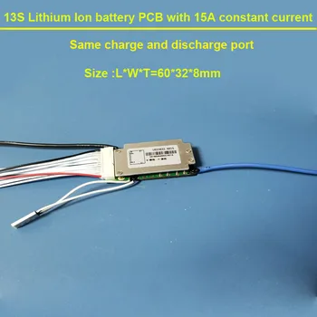 54.6 V alebo 48V malej veľkosti PCB a BMS pre elektrické kit lítiová batéria s 15A konštantné nabíjanie a vybíjanie prúd