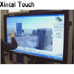 55 palcový IČ multi touch screen overlay (prekrytie), real 10 bodov priemyselné dotykový panel držiak pre monitor,Infračervené dotykové obrazovky rám