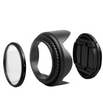 55mm UV Filter+Šošovky+clona pre Sony A6500 A6300 A6000 A5000 A58 NEX-7 NEX-6 A7RII A7SII A7II RX10II RX100/ E 16-70 mm Objektív