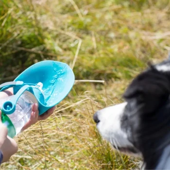 580ml Šport Prenosné Psa na Fľašu Silikón Cestovné Psie Miska Pre Mačky Puppy Pitnej Vonkajšie Pet Zásobník Vody