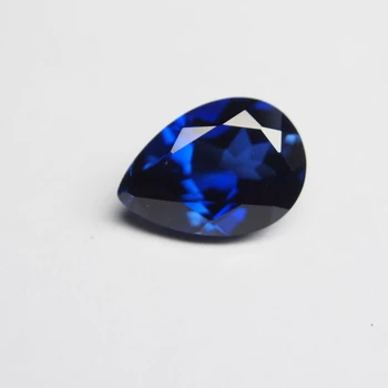 5A Kvality Laboratórnej výroby Blue sapphire 34# korund Hruška rez voľné drahokam pre Krúžok