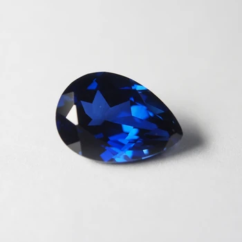 5A Kvality Laboratórnej výroby Blue sapphire 34# korund Hruška rez voľné drahokam pre Krúžok