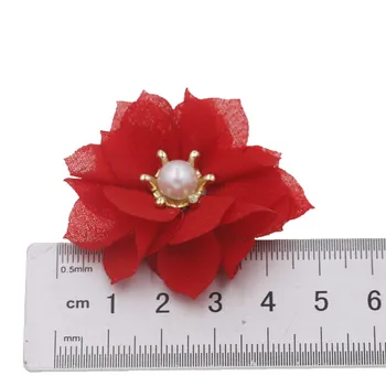 5cm dieťa Elegantný Kvetinové Koruny Pearl DIY Dekorácie Kvet Príslušenstvo bez hlavový most Č Hairclips dievčatá Vlasy Príslušenstvo 15pcs/veľa