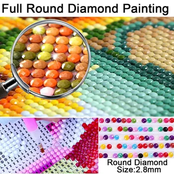 5D Diamond Maľovanie Kvetinové Mozaiky Diy Diamond Výšivky Cross Stitch Plné Kolo Drahokamu DIY Ručného Hobby