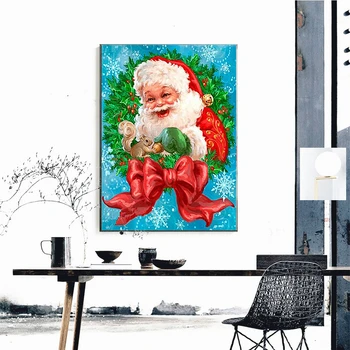 5d Diamond Maľovanie na Vianoce, Santa Claus Domáce Dekorácie Výšivky Remeselné Umenie Súpravy Obrázok