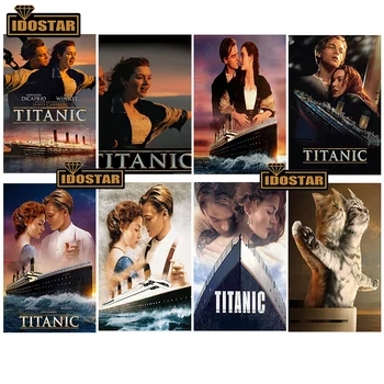5D Diamond Maľovanie Titanic obrazov na Stenu pre Obývacia Izba Filmové Plagáty a Tlačí na Steny Umelecké Plátno Domova Darček R20*30