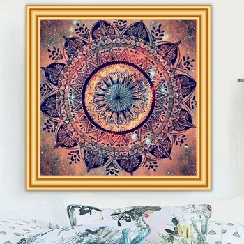 5D DIY Diamond Maľovanie Kvet Mandala Cross Stitch Plný Vrták Námestie Výšivky Mozaikové Umenie Obrázok S Kamienkami Domova