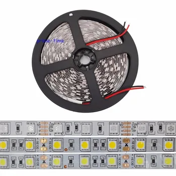 5m 5050 SMD LED pásy 60Led/m, 12V LED páska biela/teplá biela/modrá/zelená/červená/žltá/RGB, Non-nepremokavé Doprava Zadarmo