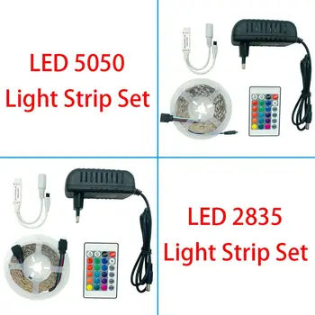 5M LED Pás Svetla 2835 Nepremokavé Spálne Dekorácie, Lampy Pásy Pružný pás s nástrojmi String Bluetooth Regulátor Osvetlenia