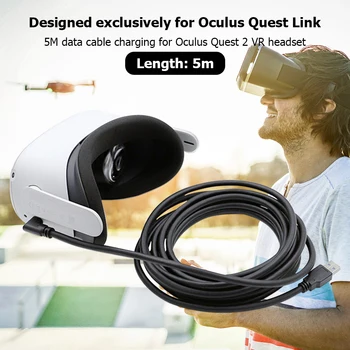 5m USB Typu C, USB 3.0 Údaje Nabíjanie Kábel pre Oculus Quest 2 VR Headset Adapter bankovým Prevodom na Synchronizáciu Údajov Nabíjačky