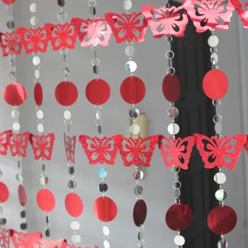 5m Vianočné dekorácie, záclony laser flitrami opony Slávnostné strany svadobné dekorácie supplie