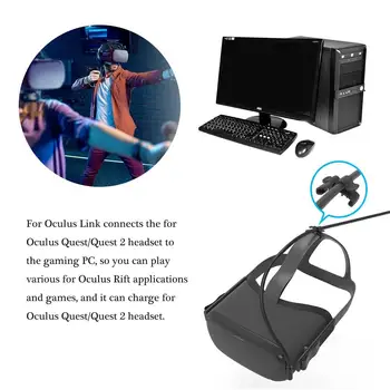 5M údaj nabíjací Kábel Pre Oculus Quest/2 Odkaz VR Headset USB 3.1 Typ C Prenos Dát USB-Typ-C Kábel VR Príslušenstvo