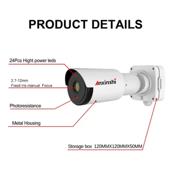 5MP HI3516A+ SONY IMX335 2MP IP Kamery Vonkajšie Nepremokavé 1080P CCTV Bullet Kamera IR LED P2P ONVIF 48V POE камера