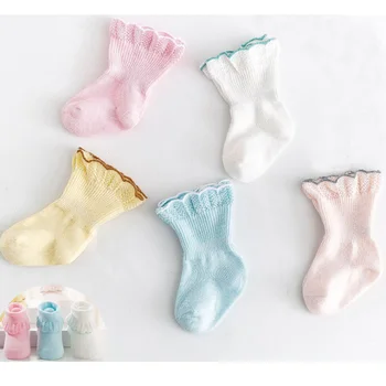 5Pair/veľa Nových fashion dievčatá baby ponožky farbou detská noha ponožky