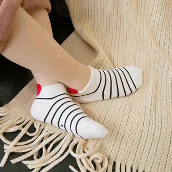 5Pairs/veľa 0-2 Baby Ponožky, Bavlnené Letné Deti Ponožky Srdce Prekladané Dojčenská Dievčatá Chlapci Roztomilý Krátke Ponožky