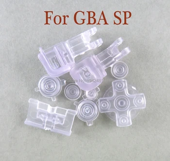 5sets/veľa Náhradné priehľadné jasné LR AB D PAD Tlačidlo Tlačidlo Časť pre Gameboy Advance SP clear pre GBA SP