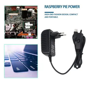 5V 3A Napájanie Nabíjačky AC Adaptér Micro USB Kábel s Power On/Off Prepínač Pre Raspberry Pi 3 pi pro Model B B+ Plus