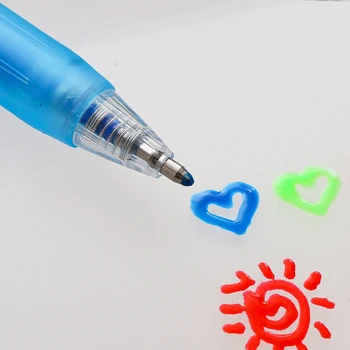 6/12 Farba Tvorivé 3D Jelly Pen Set Roztomilé DIY Maľovanie Gélové Pero Bullet denník Farebné Perá Strane Účtu Školské potreby kancelárske potreby