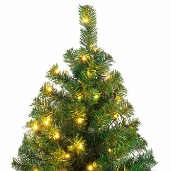 6/7 ft/8 ft Vianočný Stromček Umelé Dekorácie LED Svetla s Pevné Kovové Nohy pre Domáce Stranu Nové LBShipping