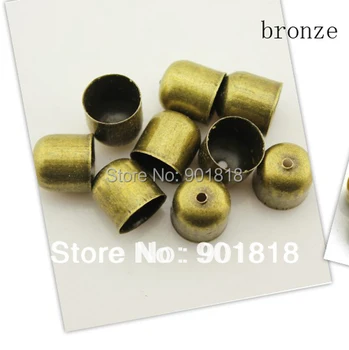 6*7 mm(otvor 5mm) 100ks/veľa ródium/gold/bronz strapec čiapky koncovky F6
