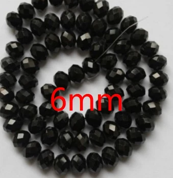 6 mm 500pcs/veľa bielej u7521 multicolor Zmiešané čierne Sklo Tvárou Rondelle Korálky strand dištančné perličiek náramok DIY crystal