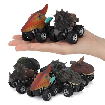 6 Štýlov Tvorivé Mini Hračka Dinosaur Auto Stiahnuť Späť Plastové Deti Autá Pre Chlapcov Deti Narodeninám Darčeky, Vianočné Darčeky Späť Auta