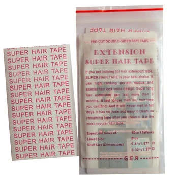 60 ks/Množstvo 5 listov 0,8 cm*4cm Modrá Super tenké vlasy páska pre dvojité bočné pásky predlžovanie vlasov 2 mesiace trvalé predlžovanie vlasov pásky