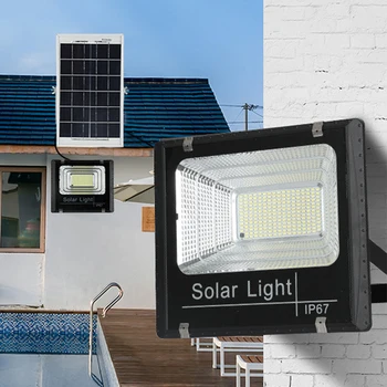 60 W 100 W 300W 200W Solárne LED Svetlomet Diaľkové Ovládanie Pouličné LED Svietidlo Nabíjateľné Vodotesný IP67 Slnečným svetlom Poháňané Vonkajšie