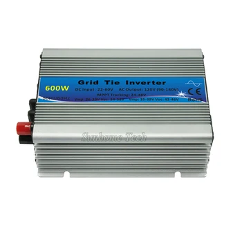 600W Slnečnej Sústavy Kravatu Invertor MPPT Čistá Sínusová Vlna 10.5-28V alebo 22-60VDC na 110V alebo 230VAC Invertorov pre Solárny Panel