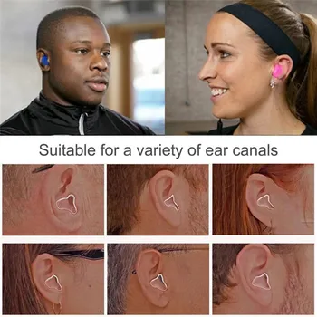 60pcs/pack Moldable Tvarované PU Anti-noise Ušné Zátky Zníženie hladiny Hluku Spanie Ochrana Soft Anti-Chrápanie Zdravotnej Starostlivosti zátkové chrániče sluchu