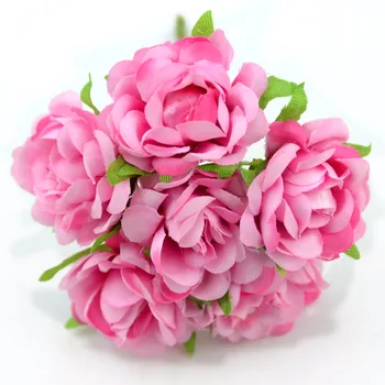60pcs/veľa 3,5 cm Nového Príchodu Mini Multicolor Hodváb Umelé Ruže, Kvety, Kytice, Svadobné Dekorácie Pre DIY Scrapbooking Kvet