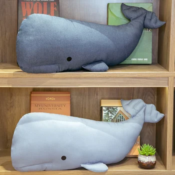 65 cm veľryba plyšový vankúš vankúš modrá veľryba plnené plyšové hračky deti mäkká bábika darček k narodeninám pre deti deti