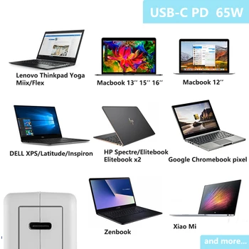 65W USB Typu C PD3.0 Rýchlu Nabíjačku, UK, Zapojte Adaptér Nabíjačky pre MacBook Pro 13 15 16 palcov ,Xiao Air Pro a väčšina USB-C zariadenia