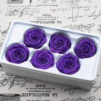 6PCS/BOX Konzervované Kvety, Kvet Nesmrteľný Rose 5-6 CM Dar Večného Života Kvetu Materiál Darčeka Dovolenku Dar Dropshipping