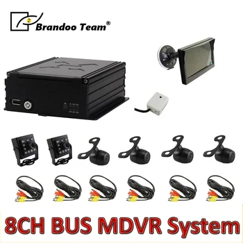 6pcs fotoaparát MDVR auta ,8channel HDD 960H auta DVR súpravy pre autobus ,doprava zdarma