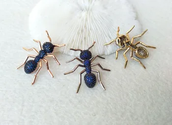 6Pcs Mix Farby Medi Micro Pave CZ zirkón mravce hmyzu kúzlo Prívesky Pre Šperky, Takže Zistenia DIY náhrdelník, takže PD788