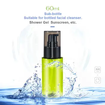 6PCS/Set Hnedá Zelená 60ML Cestovné Sub-Fľaša Esenciálny Olej, Emulzia Emulzia Multi-Purpose Samostatné Fľaša #CW