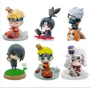 6pcs/set Naruto Shippuden Uchiha Sasuke Itachi Anime Akcie Obrázok Anime Zber Model hračky brinquedos na vianočný darček