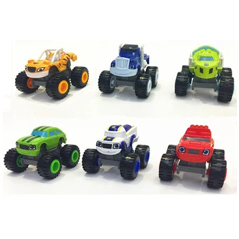 6PCS/Veľa Monster Stroje Auto Hračky ruský Zázrak Drvič Nákladných Vozidiel Obrázok Plápolal, Hračky Pre Deti Narodeninám
