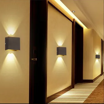 6W LED Vnútorné Osvetlenie Nástenné Svietidlo Moderného Domova Svetelné Dekorácie Sconce Hliníkové Svietidlo 85-265V Pre Nočné Uličky
